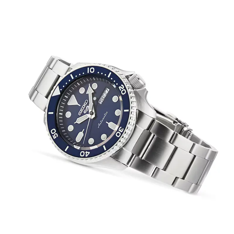 Seiko 5 Sports Automatic Blue Dial Silver Men's Watch- SRPD51K1